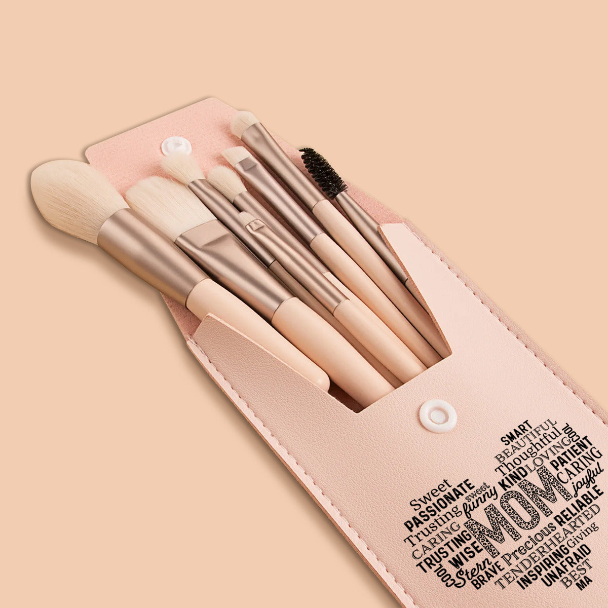 MOM Word Art Makeup Brush Set – 8-Piece Set - Kim’s Signature Beauty & Accessories (Store description)