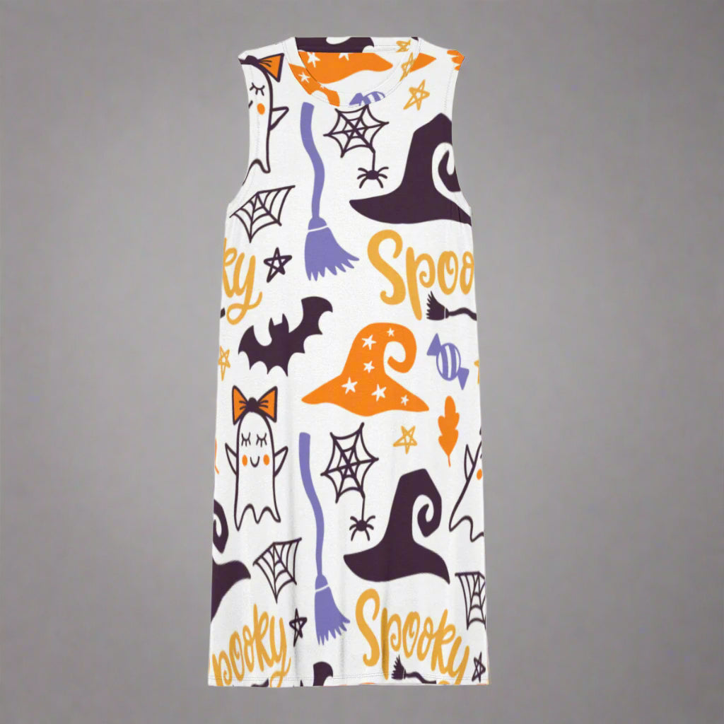 Ghosts, bats & Broomsticks Sleeveless Dress - Kim’s Signature Beauty & Accessories