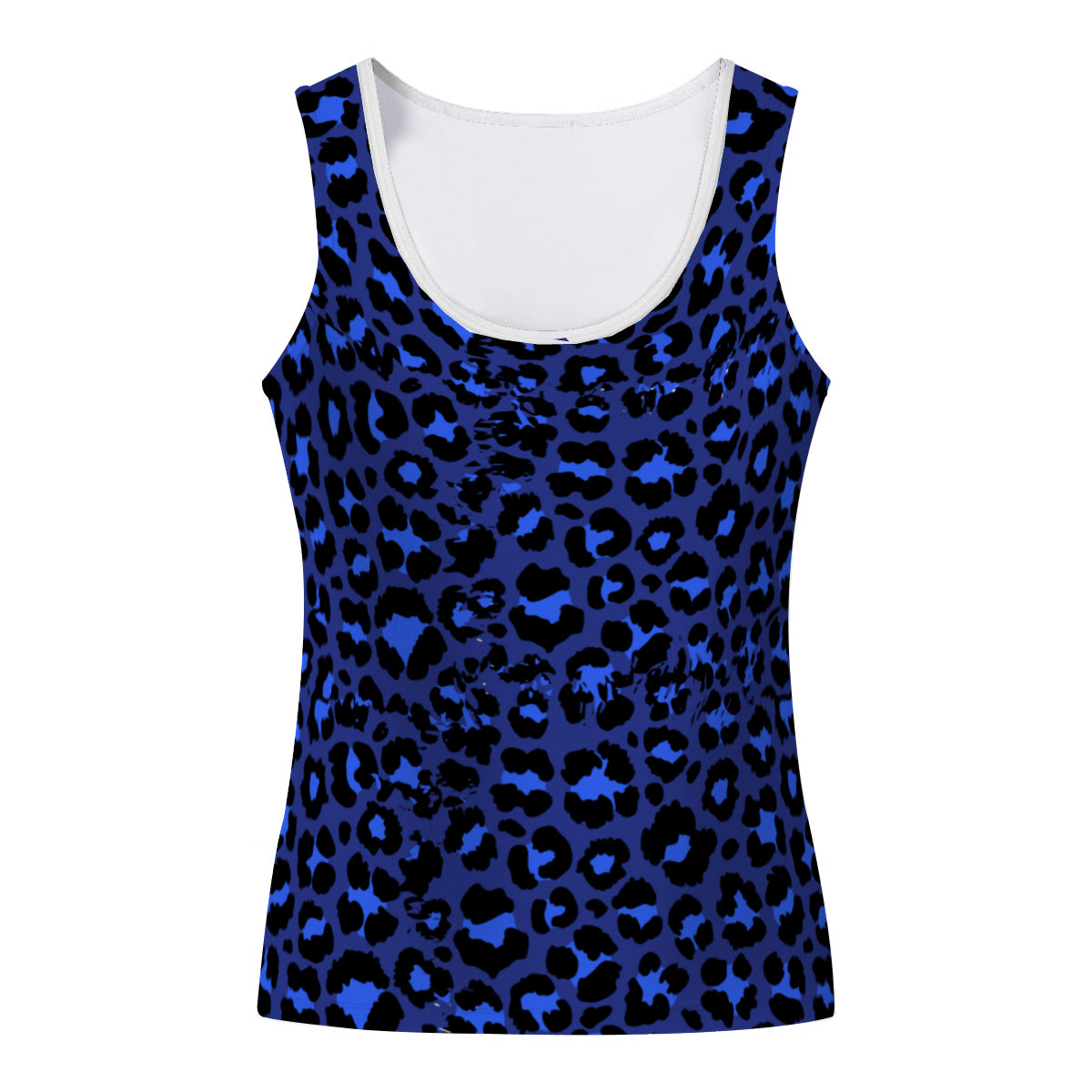Blue Leopard Tank Top - Kim’s Signature Beauty & Accessories (Store description)
