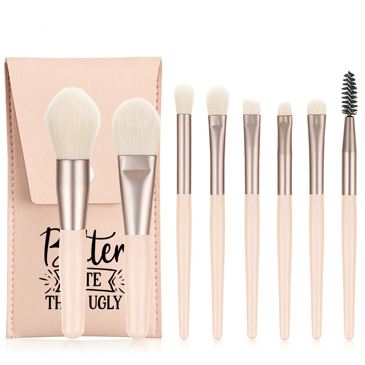 Better Late Than Ugly Makeup Brush Set – 8-Piece with Travel Case - Kim’s Signature Beauty & Accessories