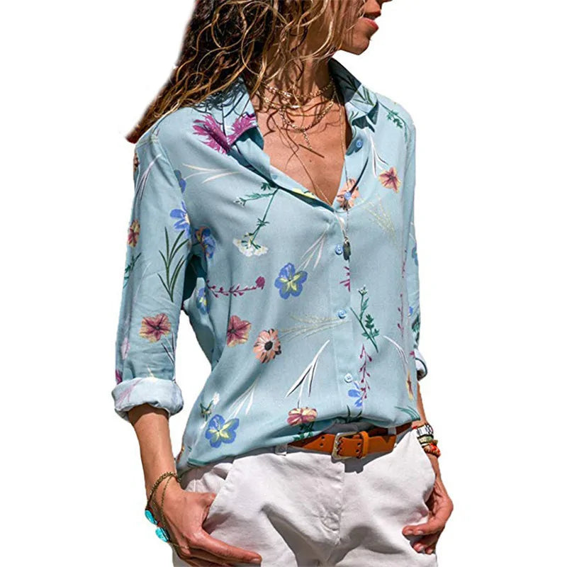 Long Sleeve Chiffon Blouse - Kim’s Signature Beauty & Accessories