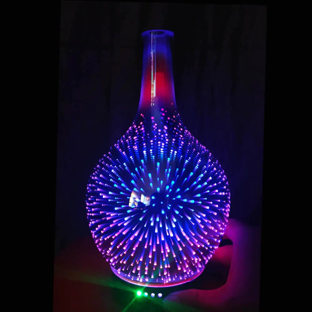7 Color Light 3D Glass Humidifier - Kim’s Signature Beauty & Accessories