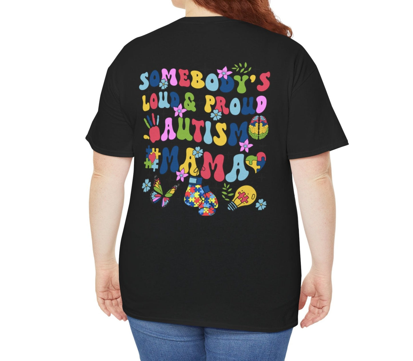 Proud mom of Autism Tee (FRONT & BACK PRINT) - Kim’s Signature Beauty & Accessories (Store description)