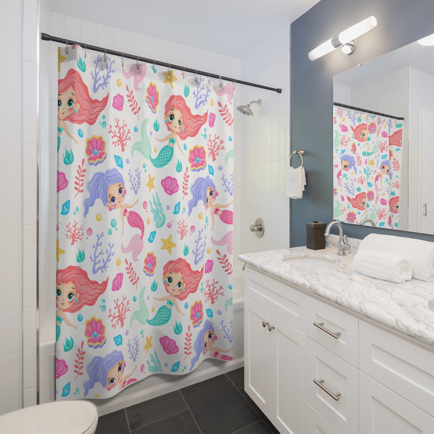 Swimming Memaids | Shower Curtain - Kim’s Signature Beauty & Accessories