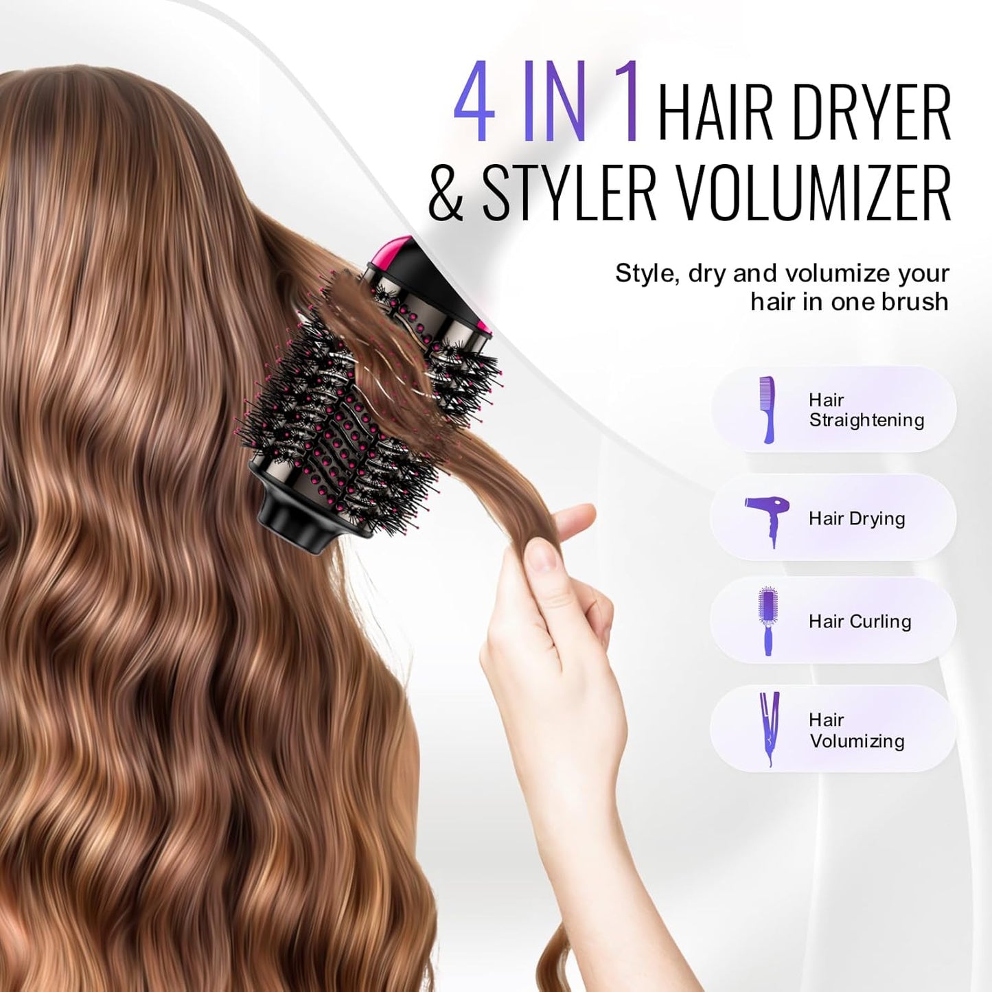 VEVOR 4-in-1 Hair Dryer Brush – Dry, Style & Volumize with Less Frizz - Kim’s Signature Beauty & Accessories (Store description)