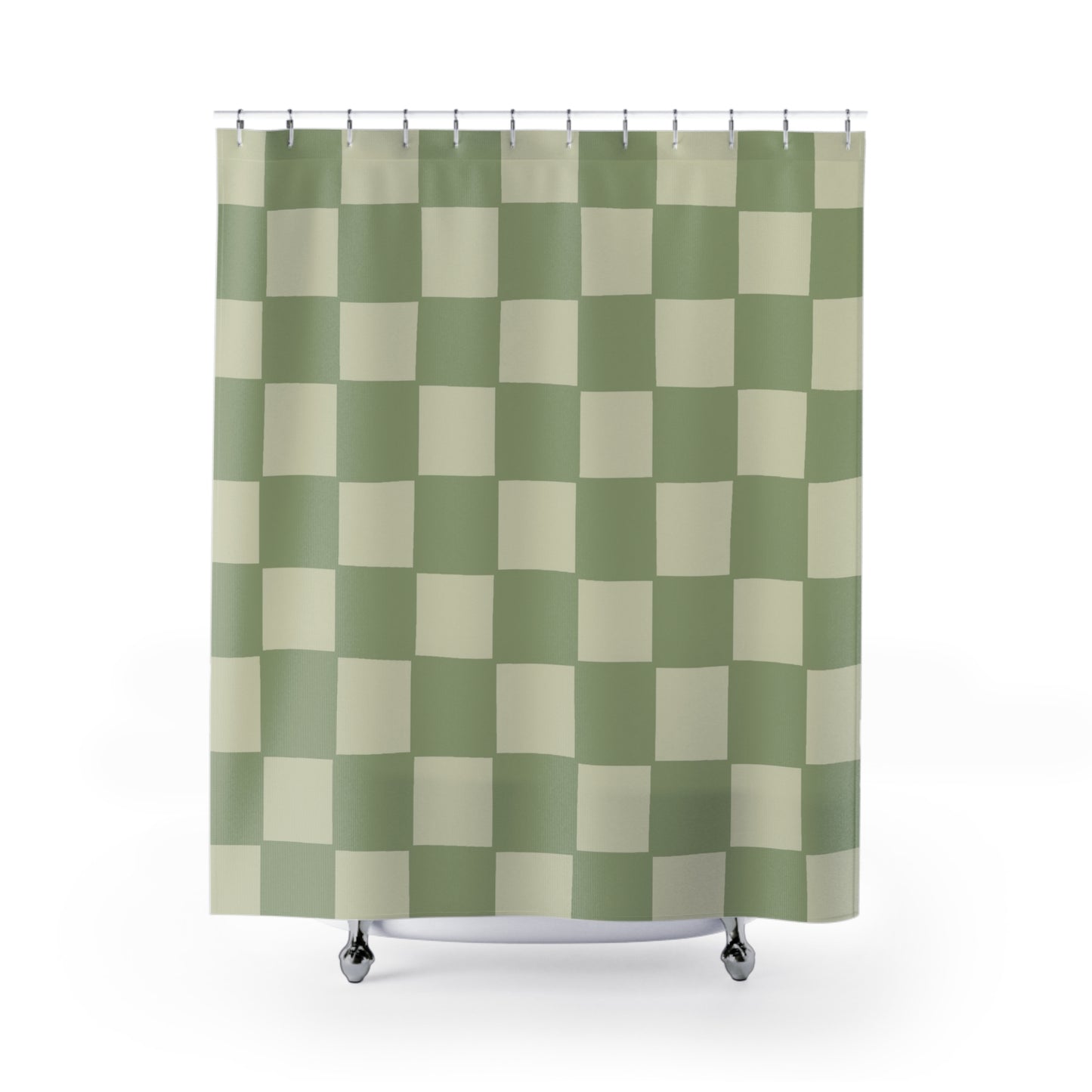 Checkerboard Charm Shower Curtain - Kim’s Signature Beauty & Accessories (Store description)