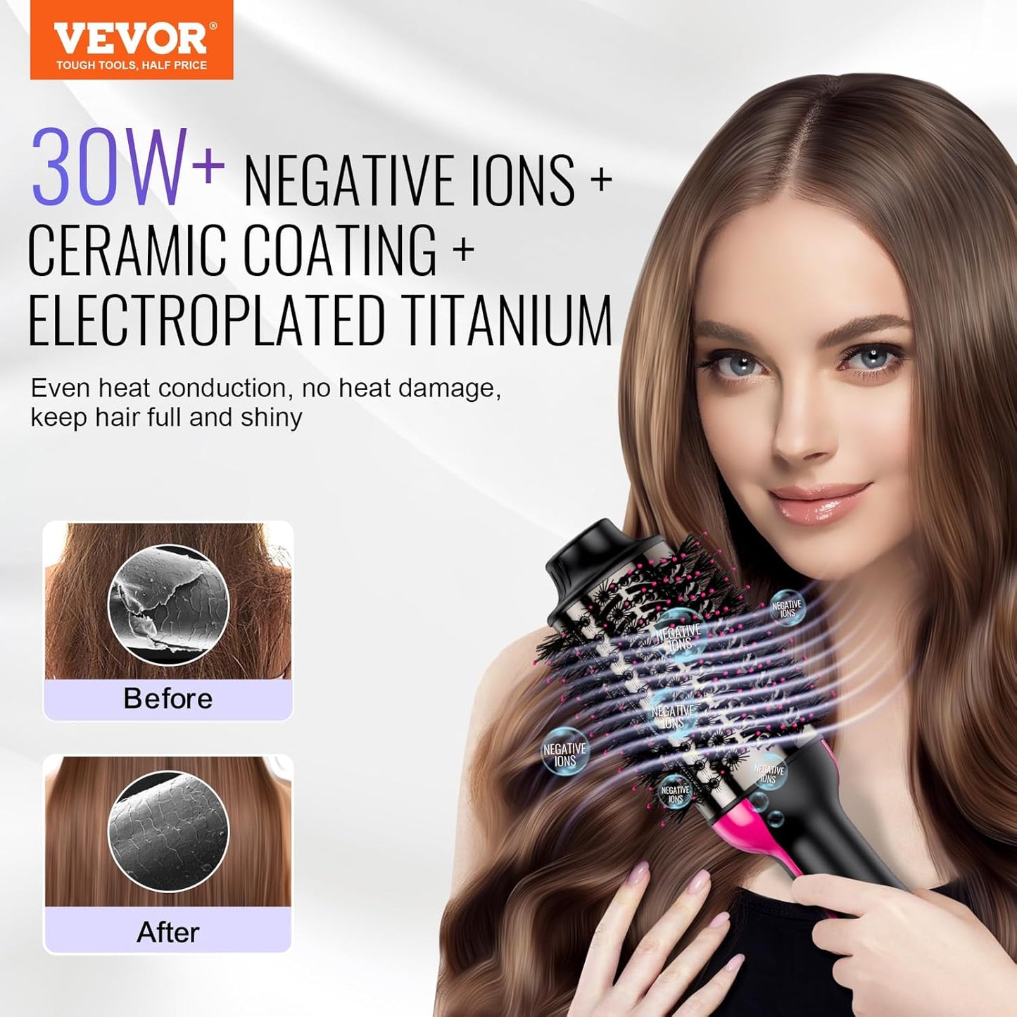 VEVOR 4-in-1 Hair Dryer Brush – Dry, Style & Volumize with Less Frizz - Kim’s Signature Beauty & Accessories (Store description)