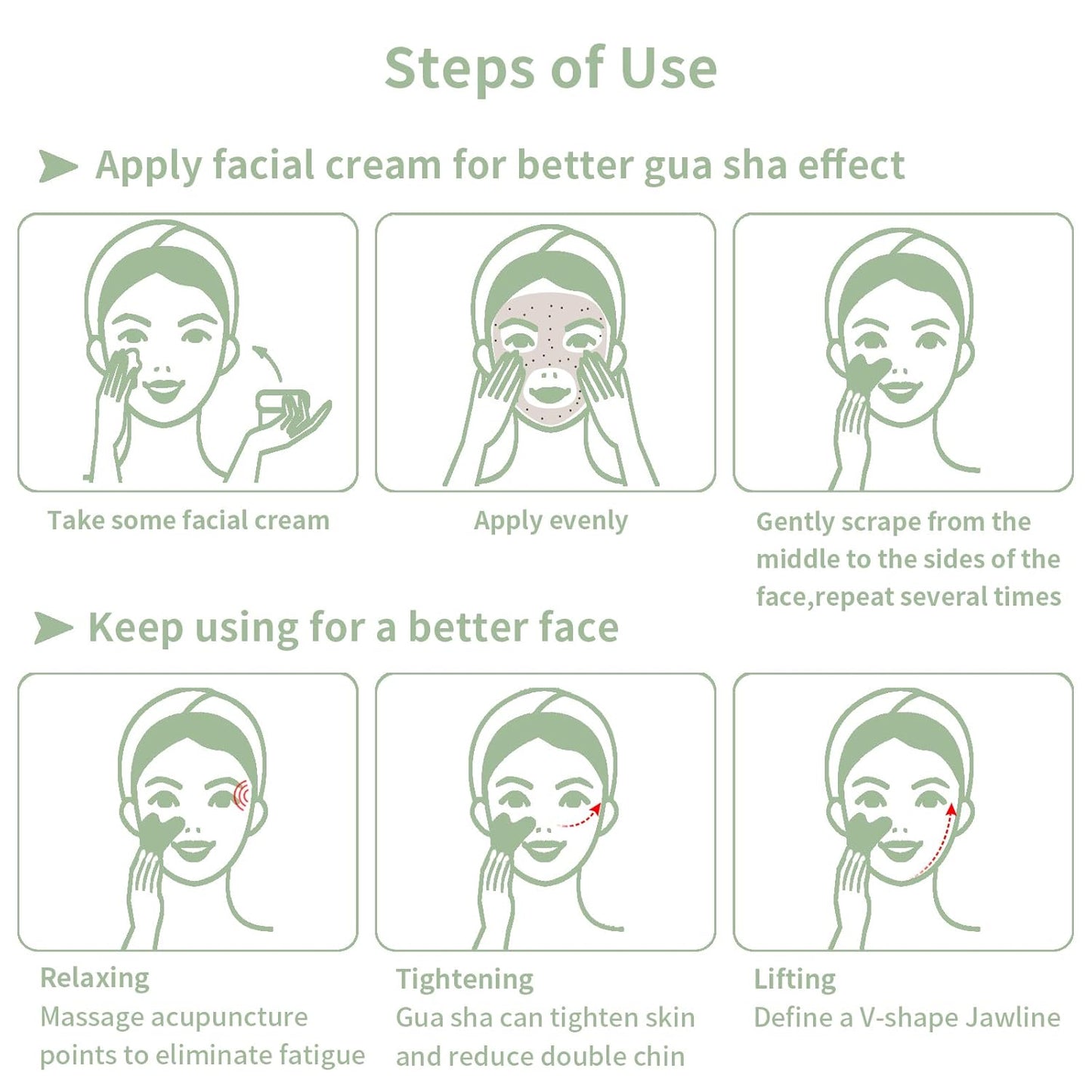 Rose Quartz Gua Sha Stone – Skin-Lifting Facial Tool for Face & Neck - Kim’s Signature Beauty & Accessories (Store description)