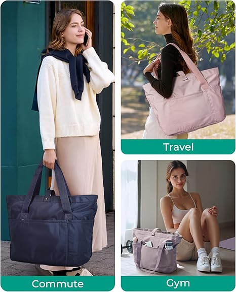 Beige BAGSMART Tote Bag for Women - Everyday Carryall - Kim’s Signature Beauty & Accessories