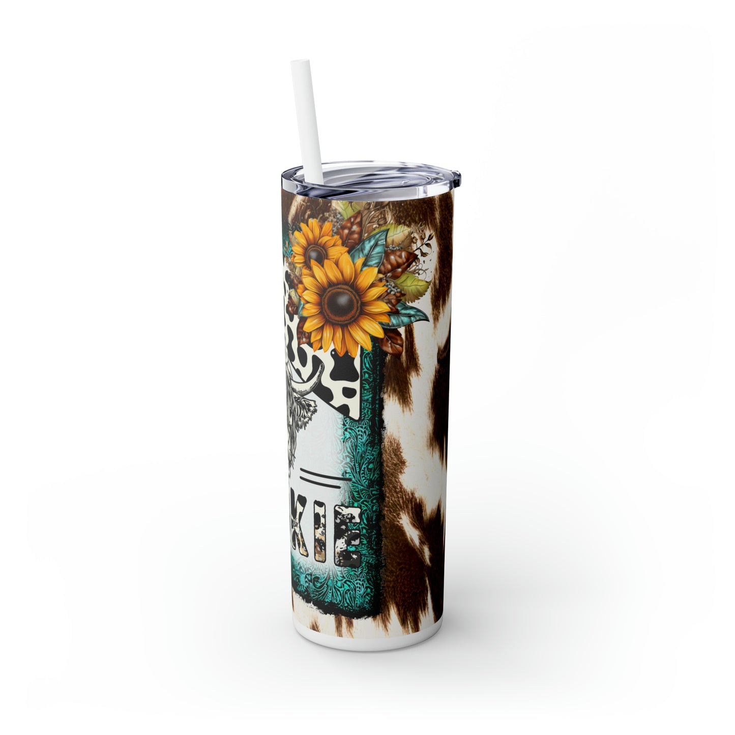Cow Junkie | Skinny Tumbler with Straw, 20oz - Kim’s Signature Beauty & Accessories