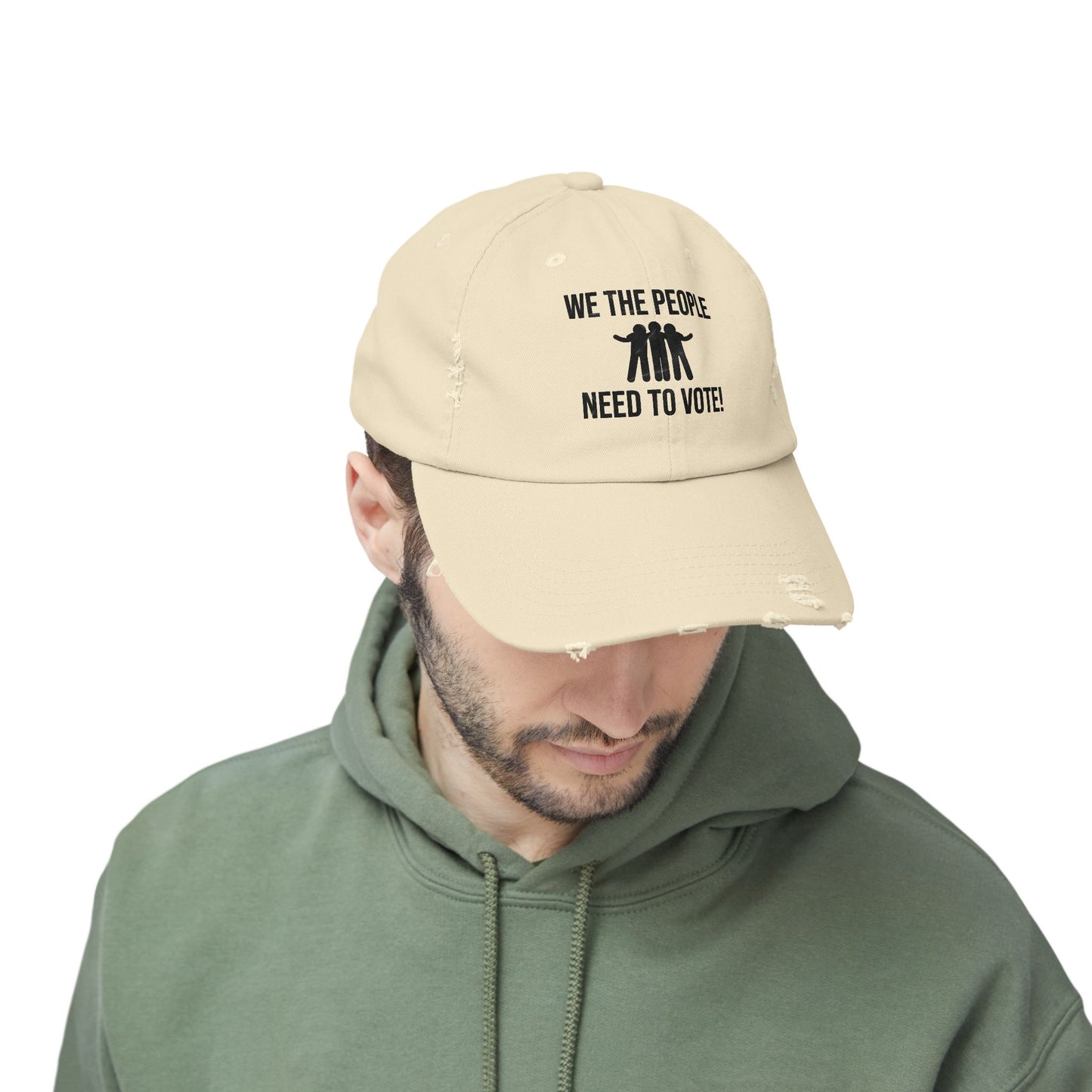 We The People Need to Vote Distressed Cap - Kim’s Signature Beauty & Accessories (Store description)