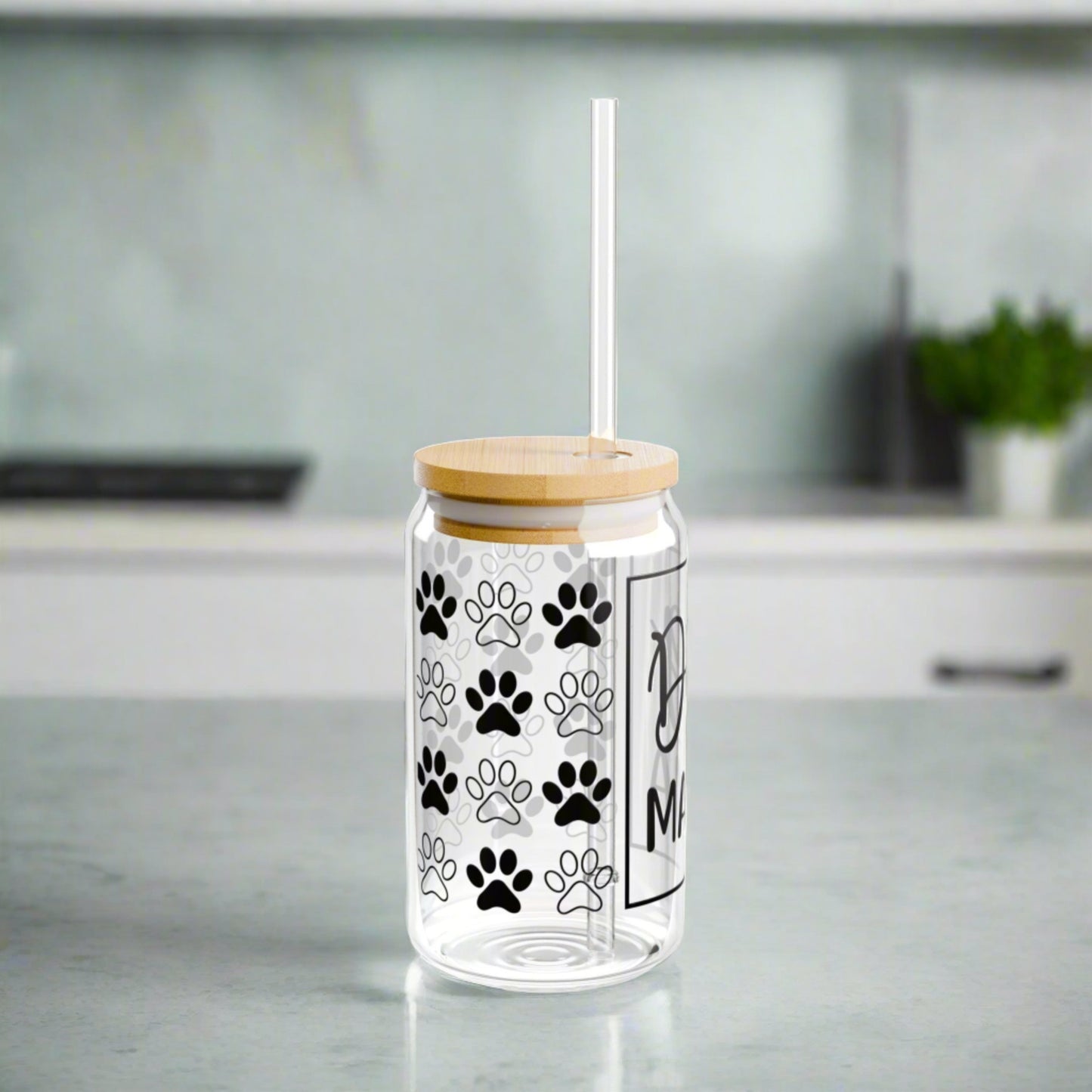 Dog Mom | Sipper Glass - Kim’s Signature Beauty & Accessories (Store description)