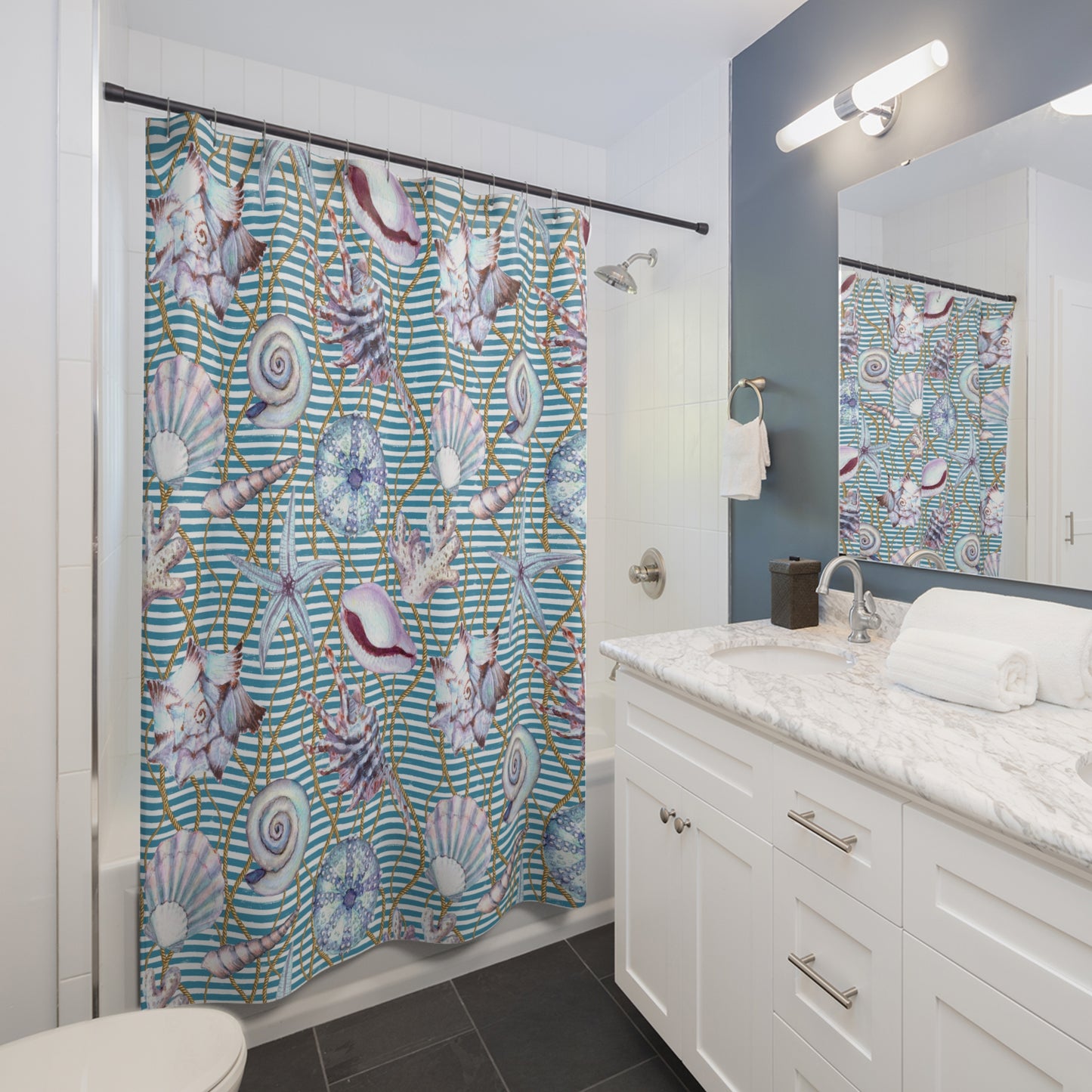 Seashell Medley Shower Curtain - - Kim’s Signature Beauty & Accessories (Store description)