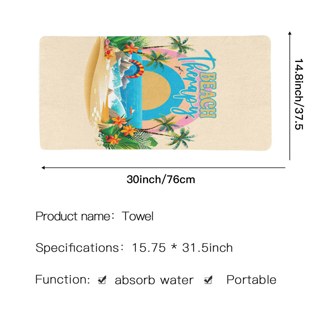 Beach Therapy Towel - Kim’s Signature Beauty & Accessories