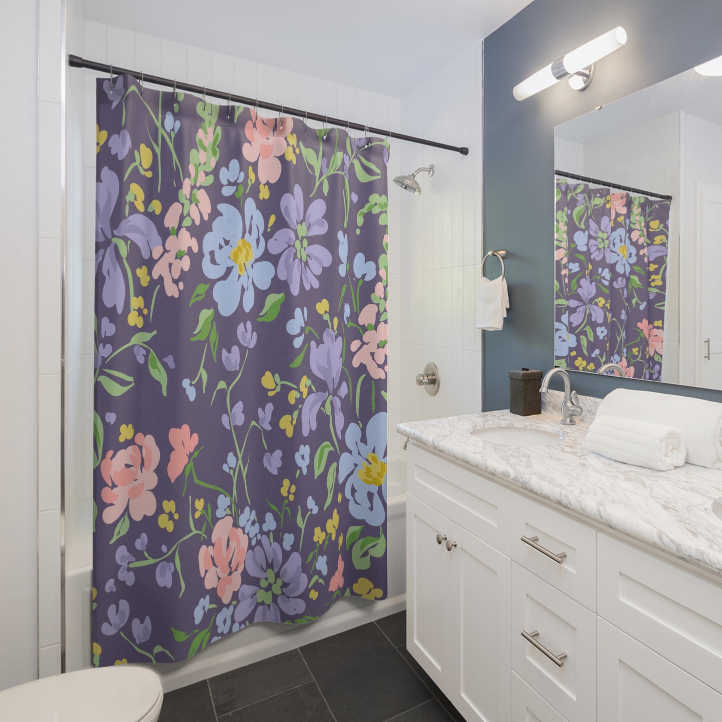 Purple Flowers | Shower Curtain - Kim’s Signature Beauty & Accessories
