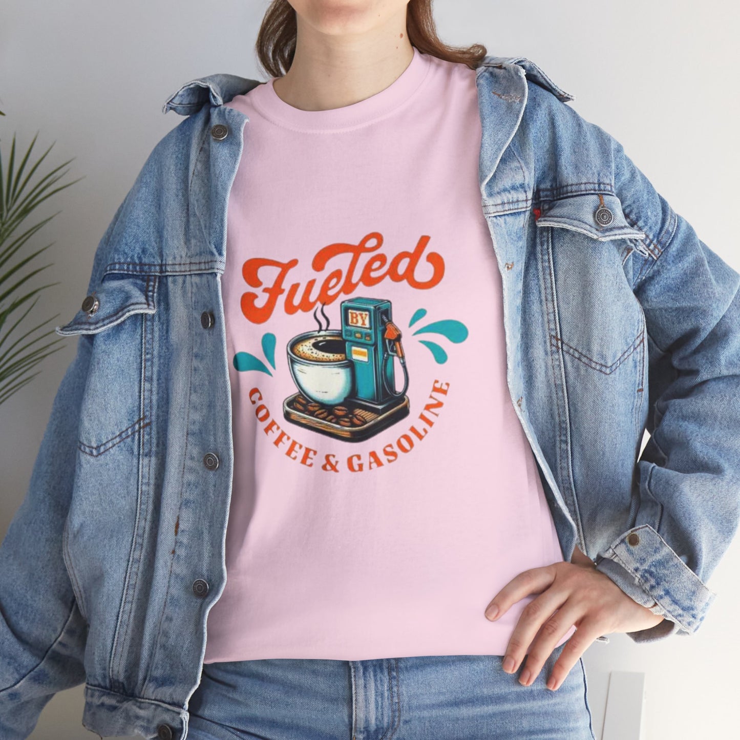Fueled by Coffee & Gasoline Cotton Tee - Kim’s Signature Beauty & Accessories