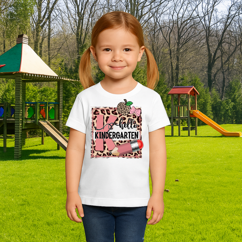 Hello Kindergarten Tee – First Day of School Shirt for Kids - Kim’s Signature Beauty & Accessories