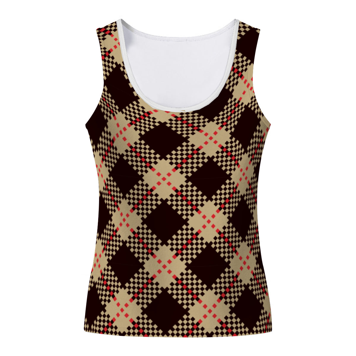 Brown Plaid Tank Top - Kim’s Signature Beauty & Accessories