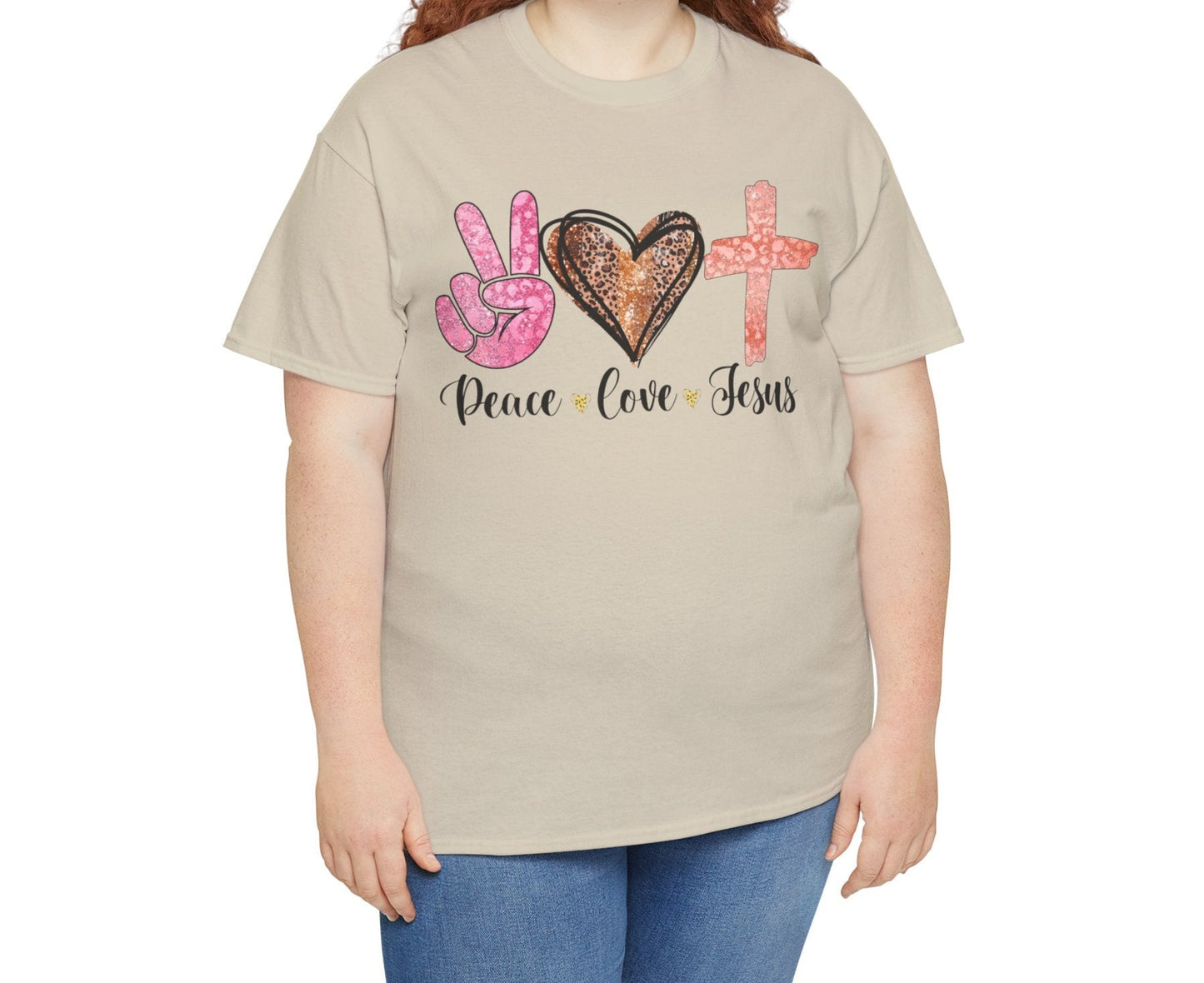 Peace, Love, Jesus Tee - Kim’s Signature Beauty & Accessories (Store description)