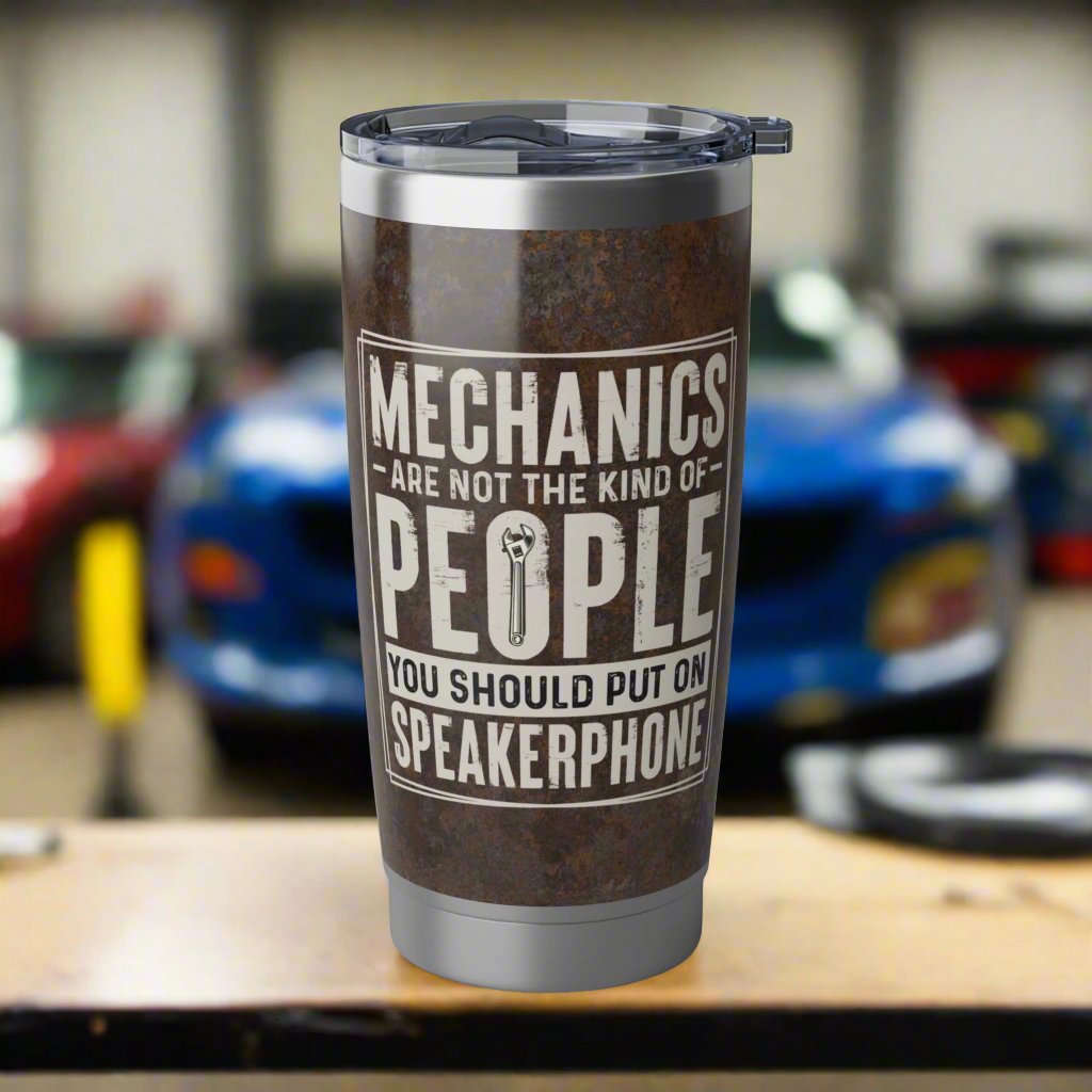Mechanics & Speaker Phones 20oz Tumbler - Kim’s Signature Beauty & Accessories (Store description)