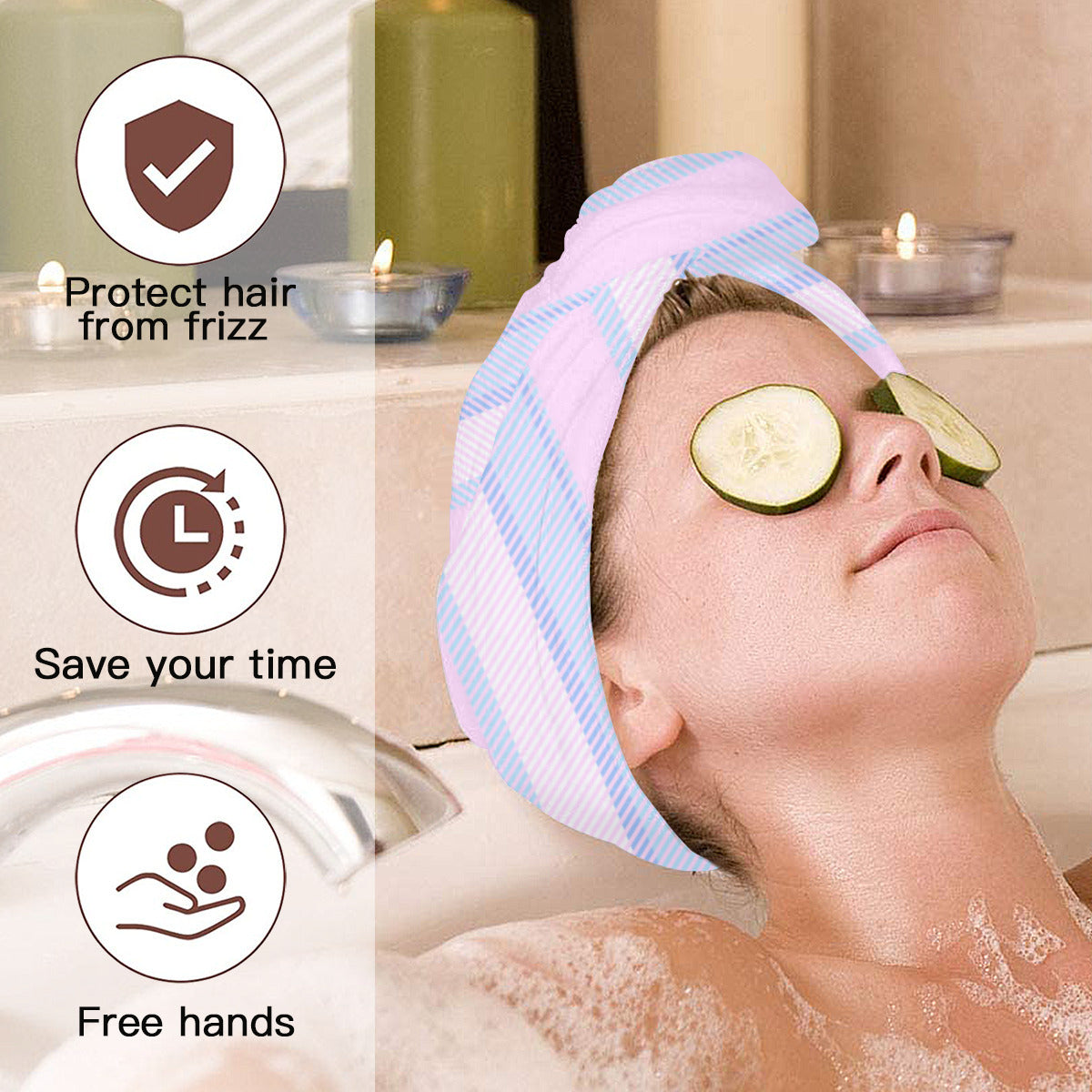 Pink & Blue Custom Hair Wrap - Kim’s Signature Beauty & Accessories