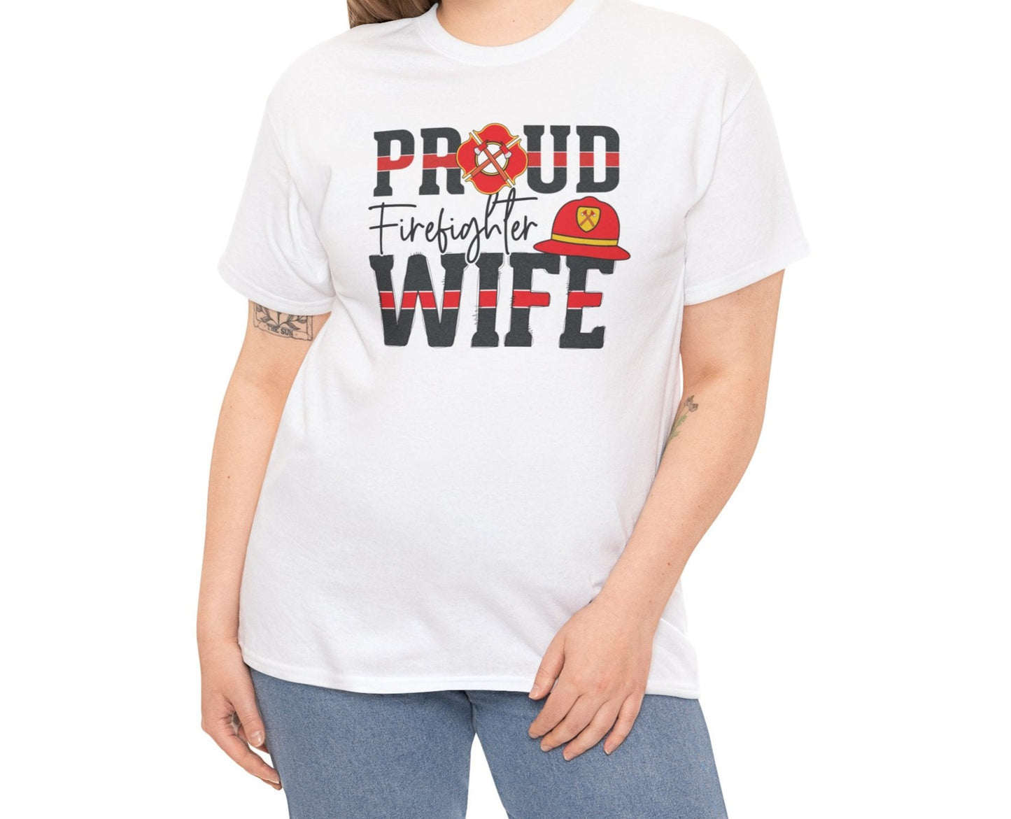 Proud Firefighter Wife Tee - Kim’s Signature Beauty & Accessories (Store description)