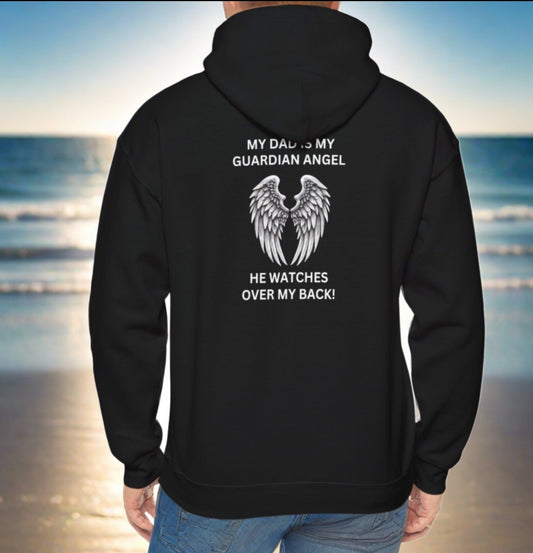 Dad, My Guardian Angel |Front & Back Print Hoodie - Kim’s Signature Beauty & Accessories