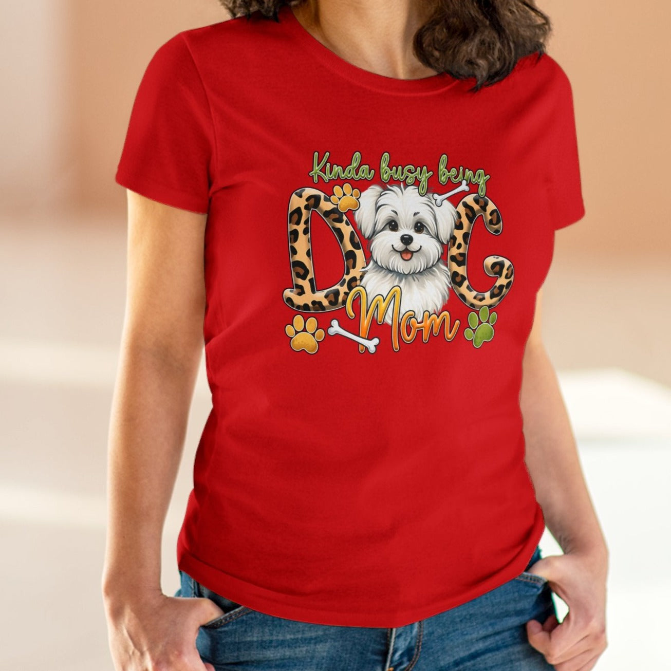 Busy Dog Mom | Cotton Tee - Kim’s Signature Beauty & Accessories (Store description)
