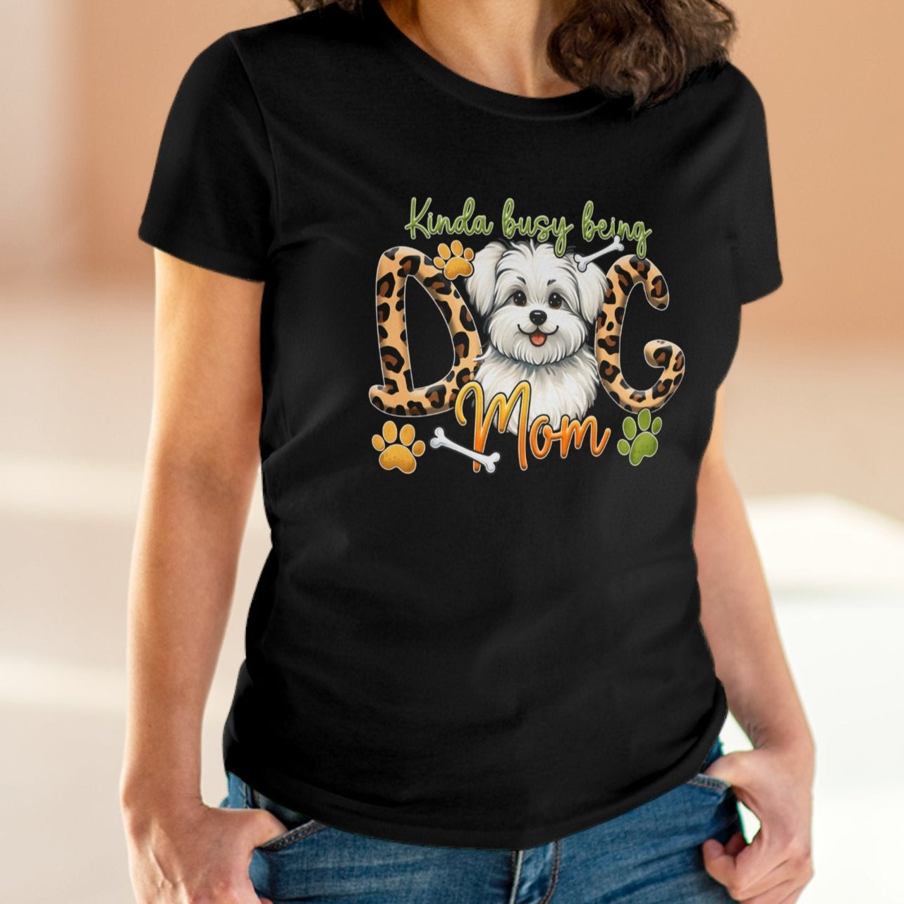 Busy Dog Mom | Cotton Tee - Kim’s Signature Beauty & Accessories (Store description)