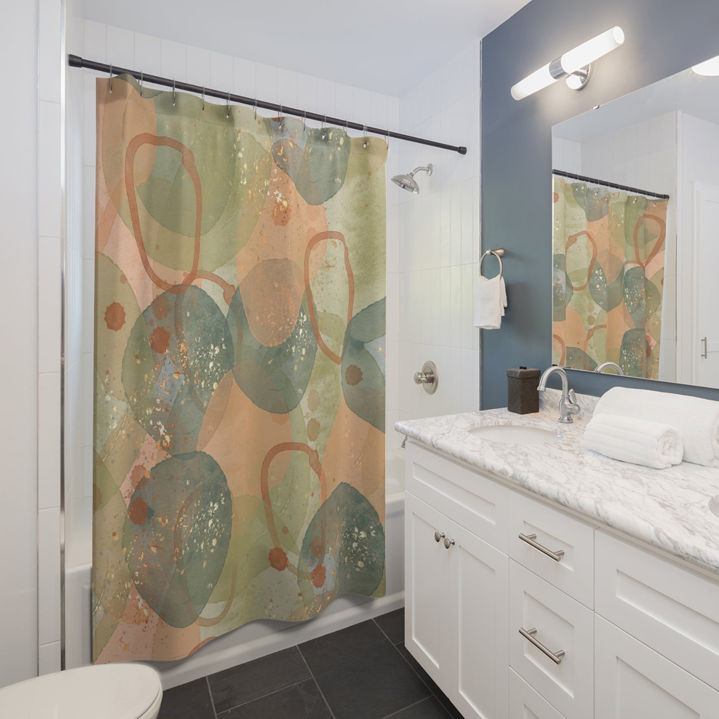 Abstract design | Shower Curtain - Kim’s Signature Beauty & Accessories (Store description)
