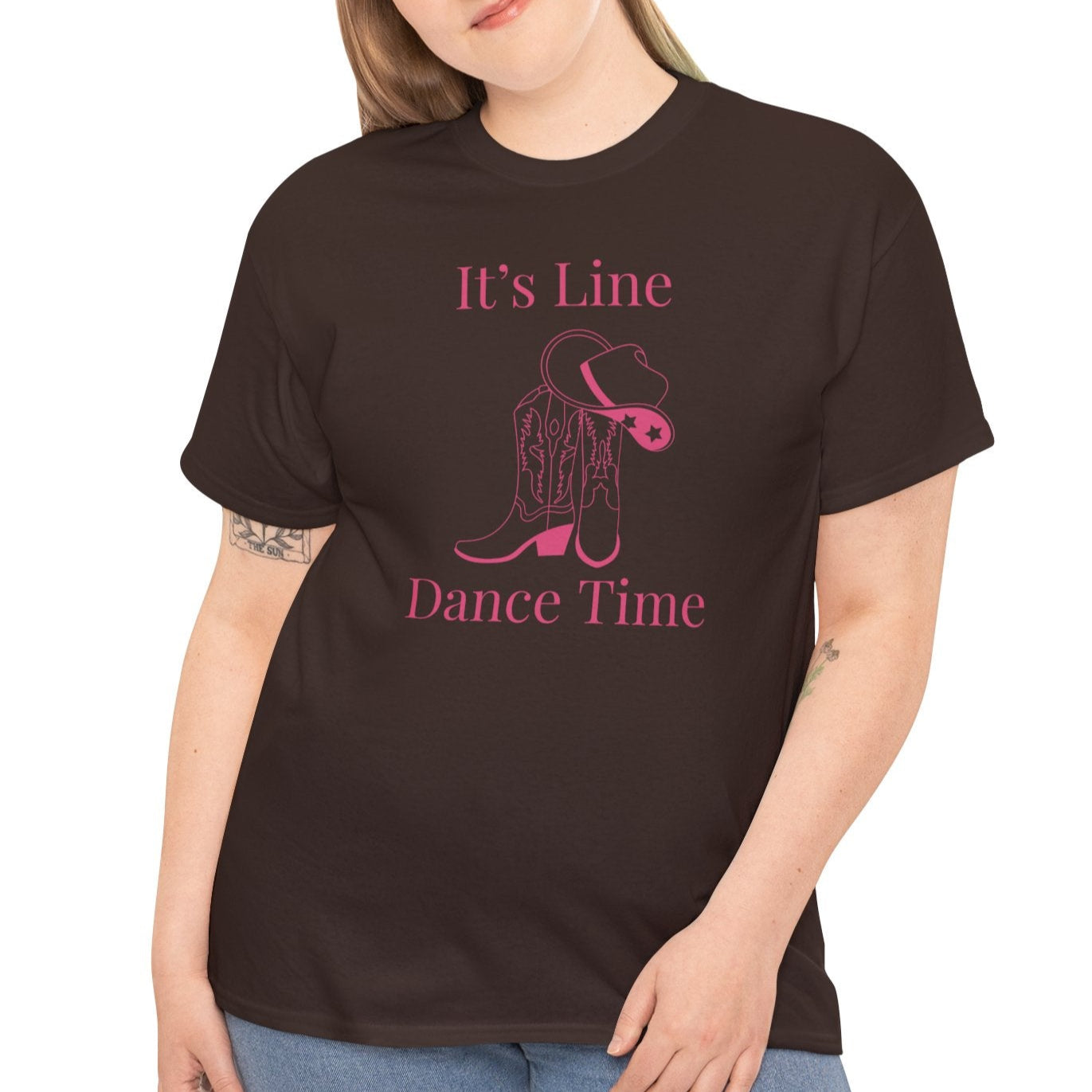 Line Dance TimeCotton Tee, Fun Graphic Tee - Kim’s Signature Beauty & Accessories (Store description)