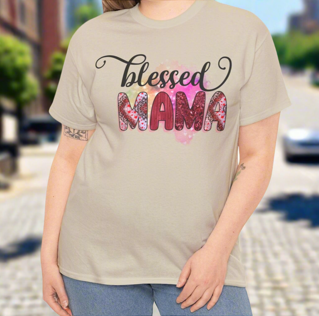 Blessed Mama | Cotton Tee - Kim’s Signature Beauty & Accessories