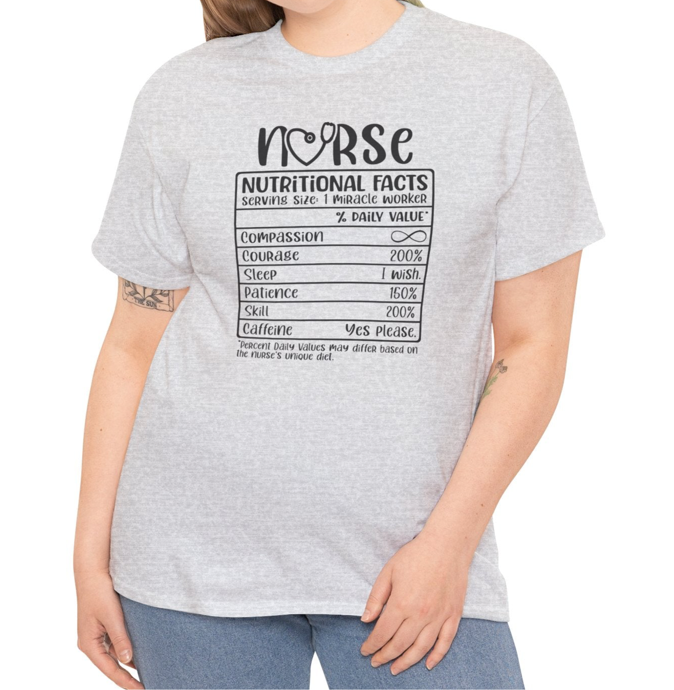 Nurse Nutritional Facts | Cotton Tee - Kim’s Signature Beauty & Accessories (Store description)