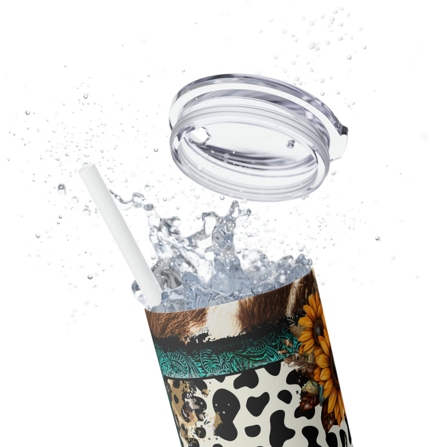 Cow Junkie | Skinny Tumbler with Straw, 20oz - Kim’s Signature Beauty & Accessories
