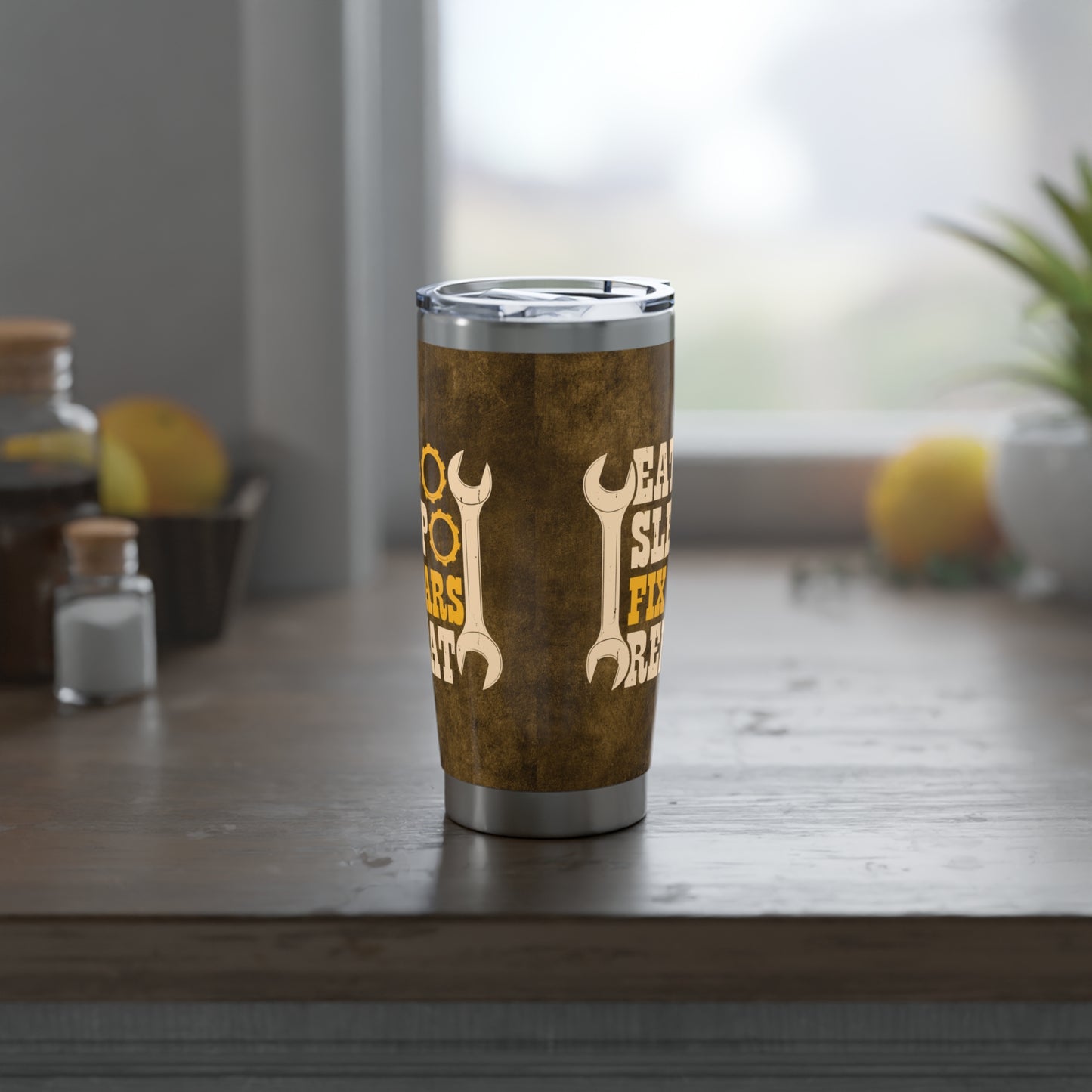 Eat, Sleep, Fix Cars, Repeat 20oz Tumbler - Kim’s Signature Beauty & Accessories (Store description)