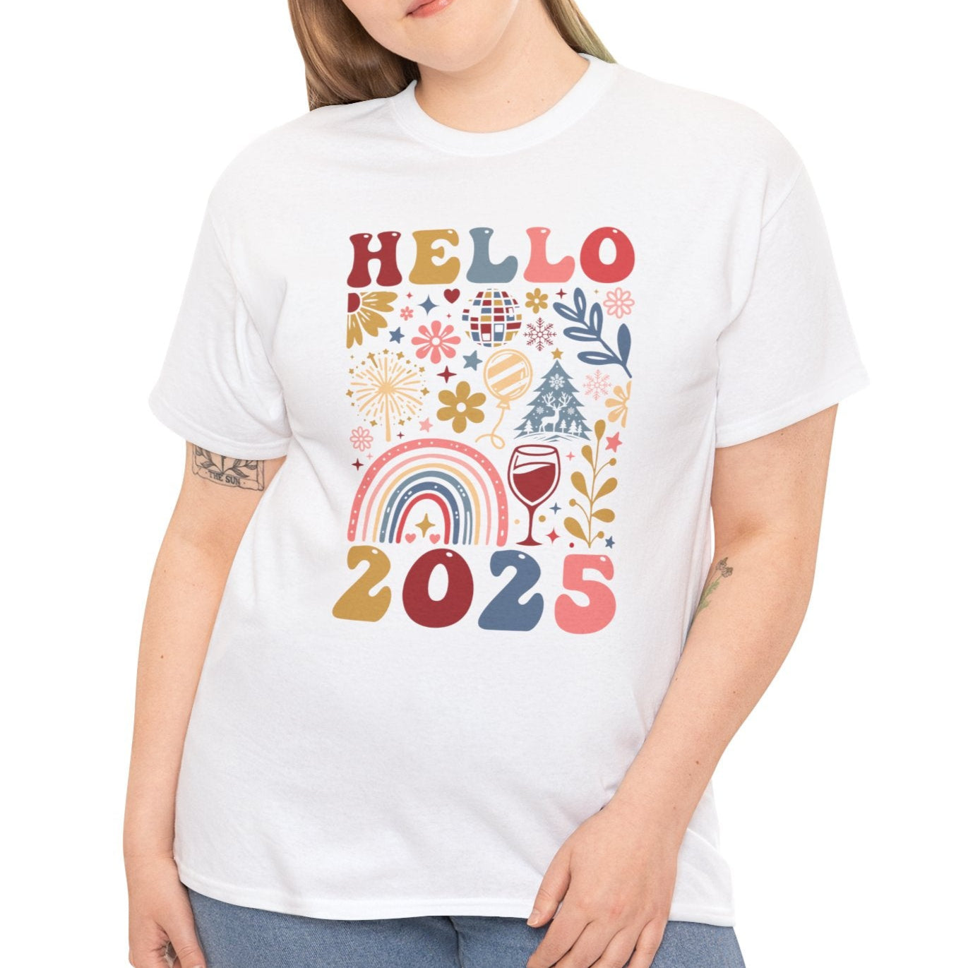 Hello 2025 Boho Tee - Kim’s Signature Beauty & Accessories (Store description)