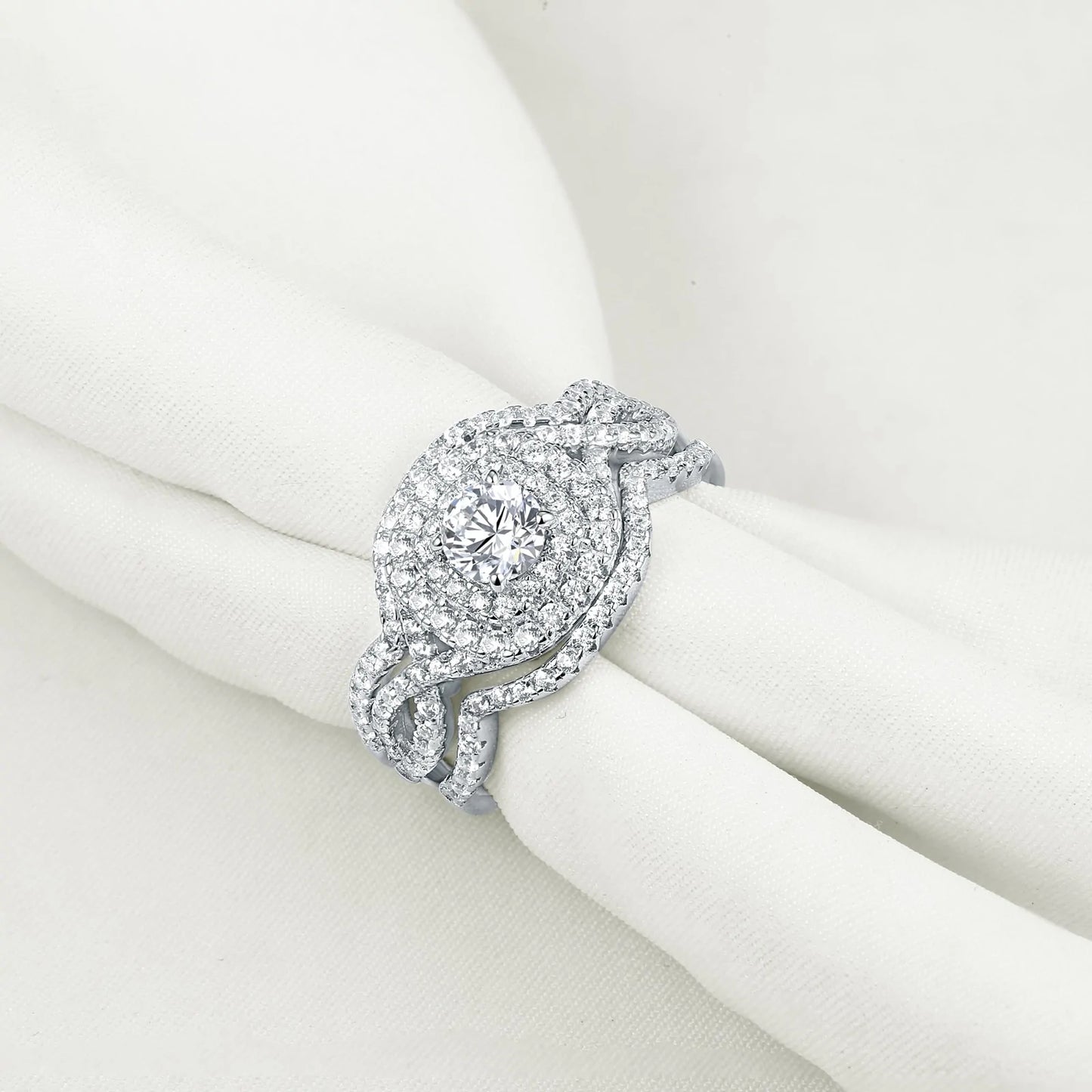Women's .925 Sterling Silver Wedding Ring Set - Kim’s Signature Beauty & Accessories (Store description)