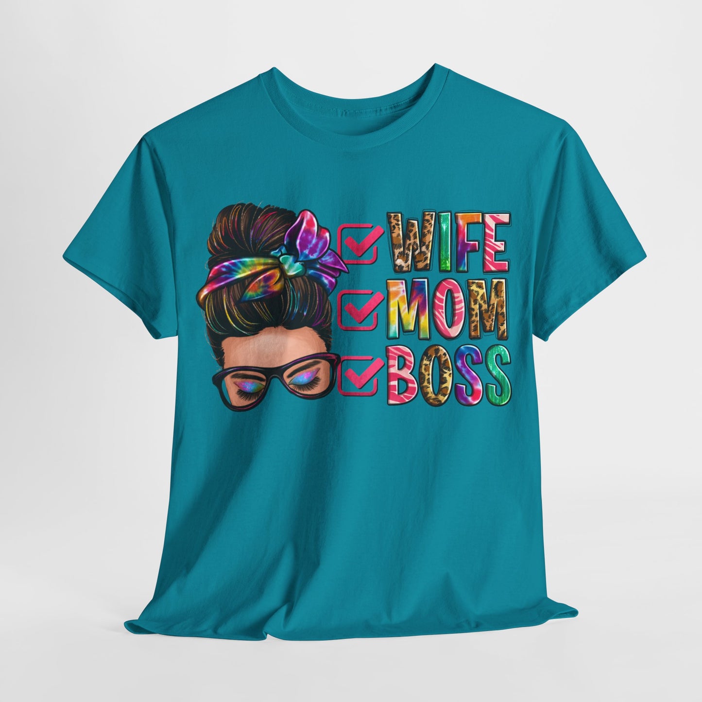 Wife, Mom, Boss | Cotton Tee - Kim’s Signature Beauty & Accessories (Store description)