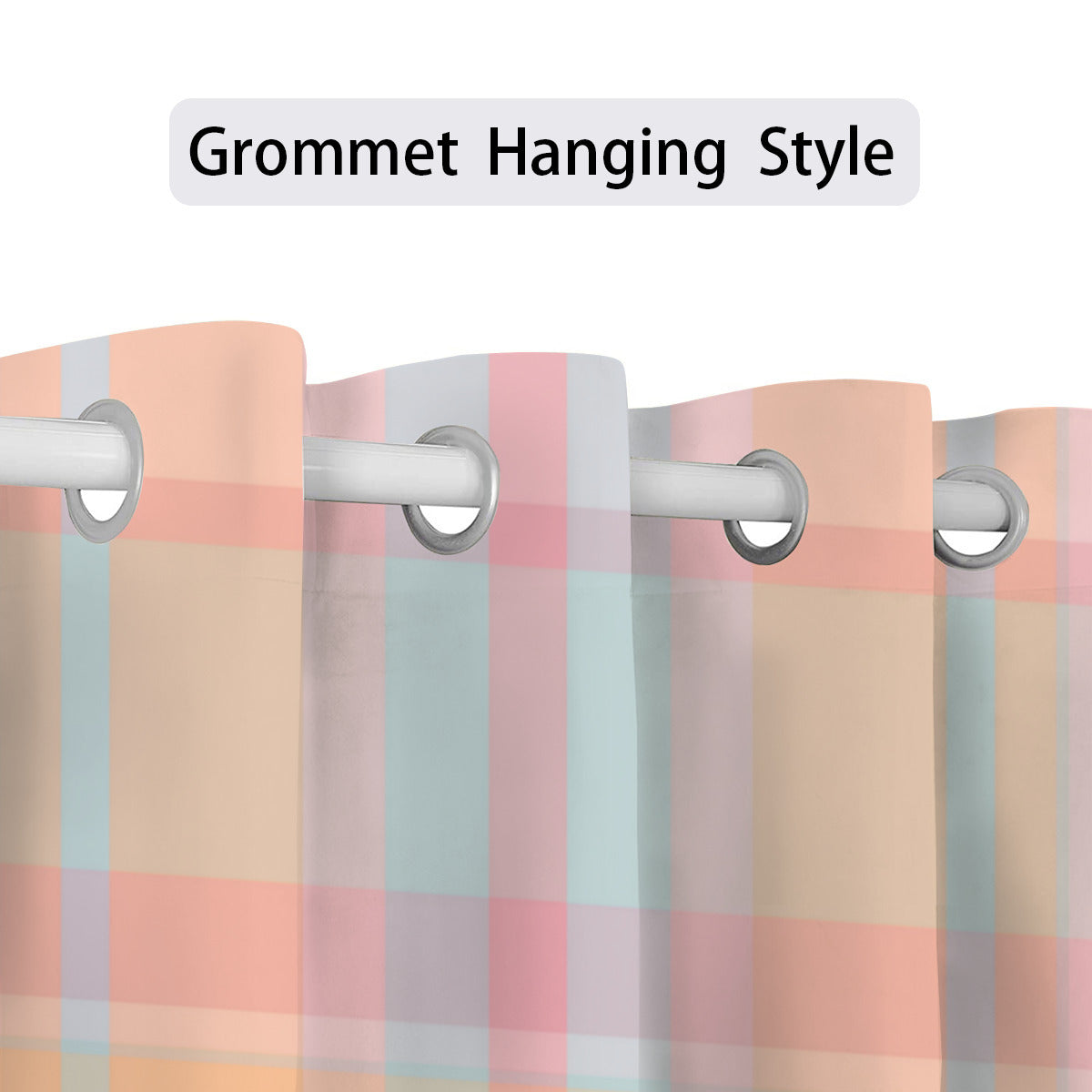 Pastel Plaid Blackout Curtains - 2 Panels - Kim’s Signature Beauty & Accessories