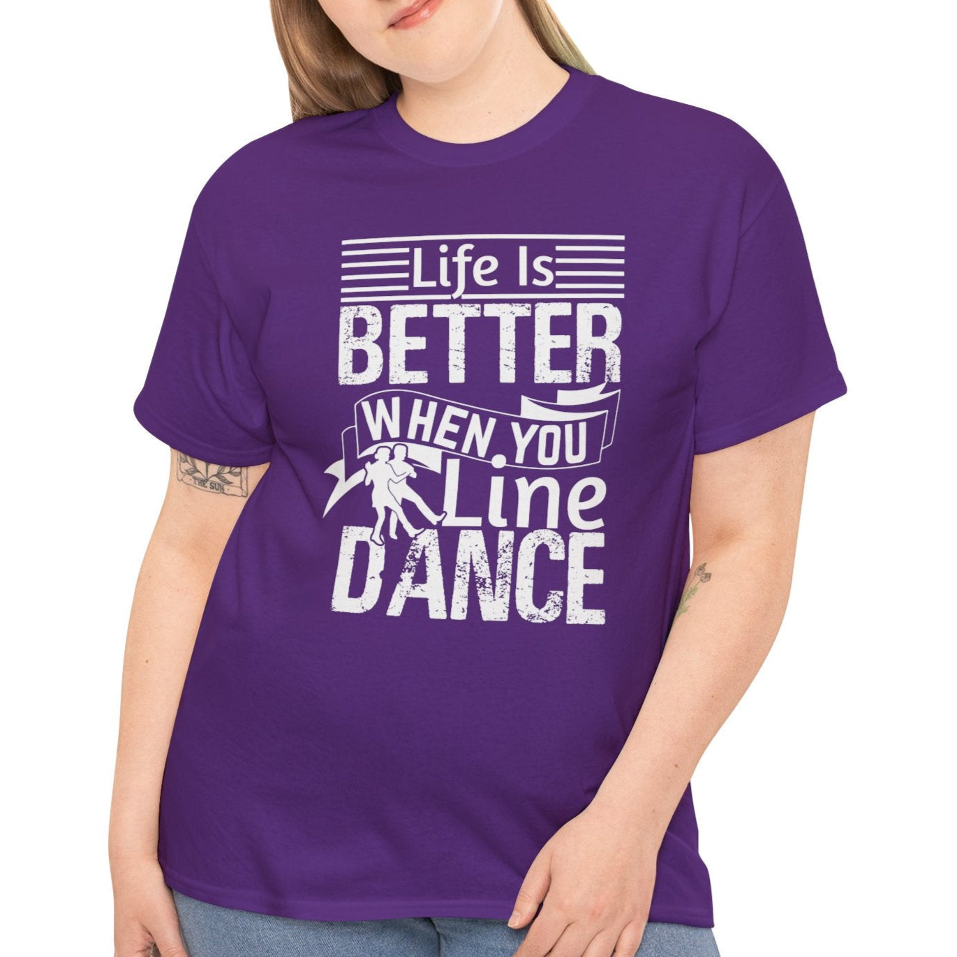 Line Dance Inspiration Cotton Tee, Country Line Dance Shirt - Kim’s Signature Beauty & Accessories (Store description)