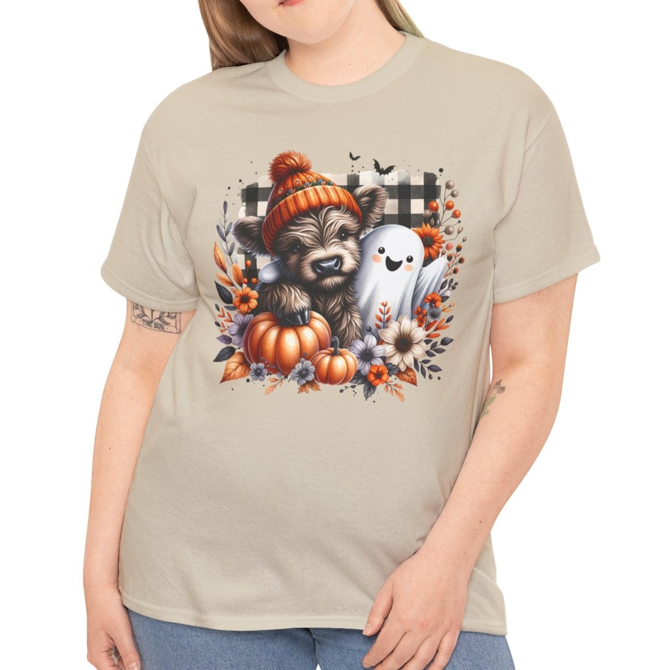 Fall cow, ghost & Pumkins Tee - Kim’s Signature Beauty & Accessories