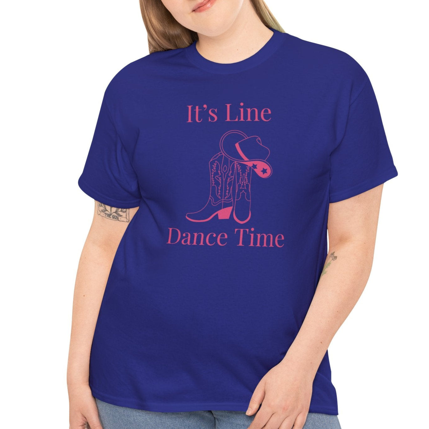 Line Dance TimeCotton Tee, Fun Graphic Tee - Kim’s Signature Beauty & Accessories (Store description)