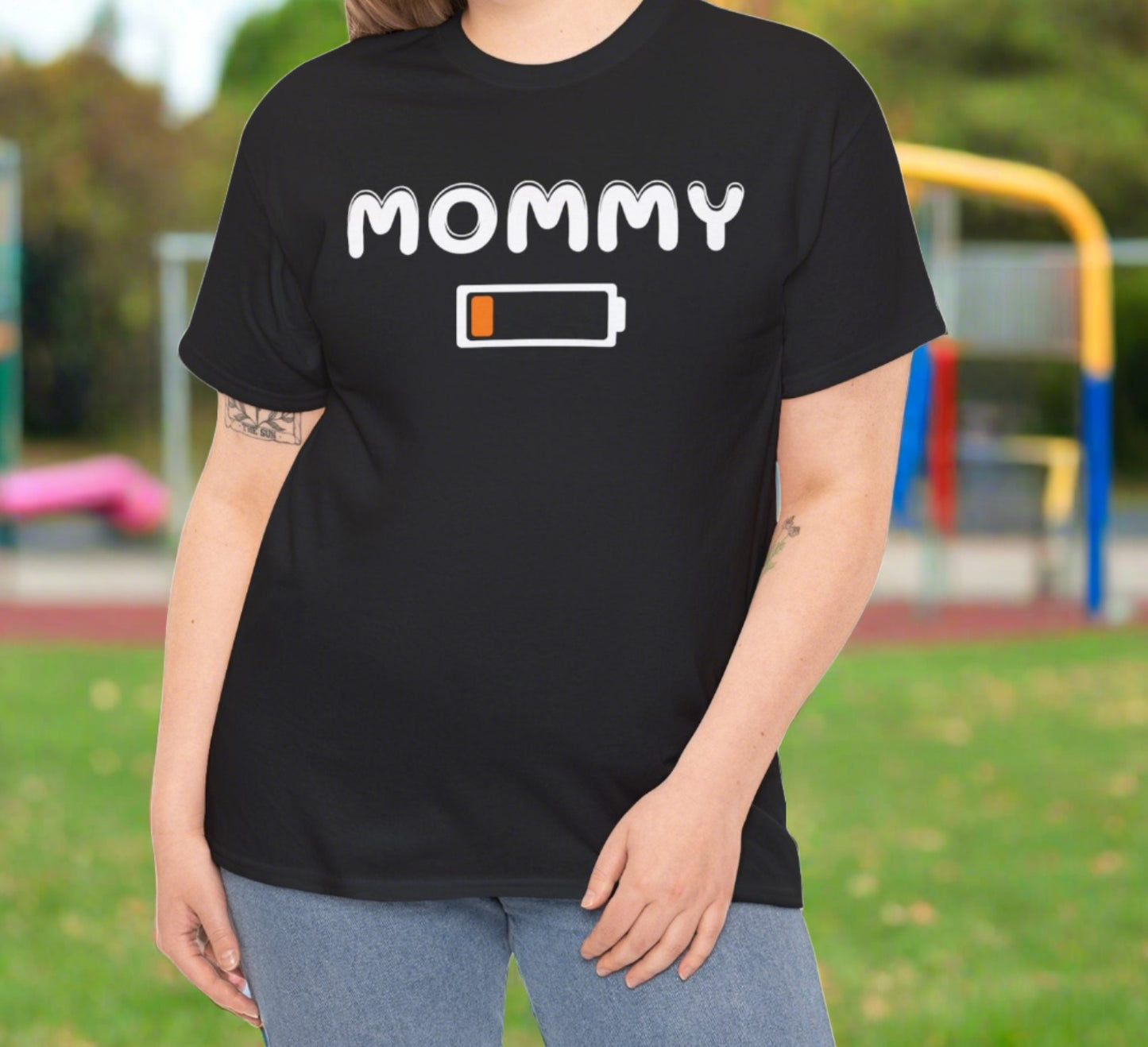 Mommy Needs A Recharge | Unisex Heavy Cotton Tee - Kim’s Signature Beauty & Accessories
