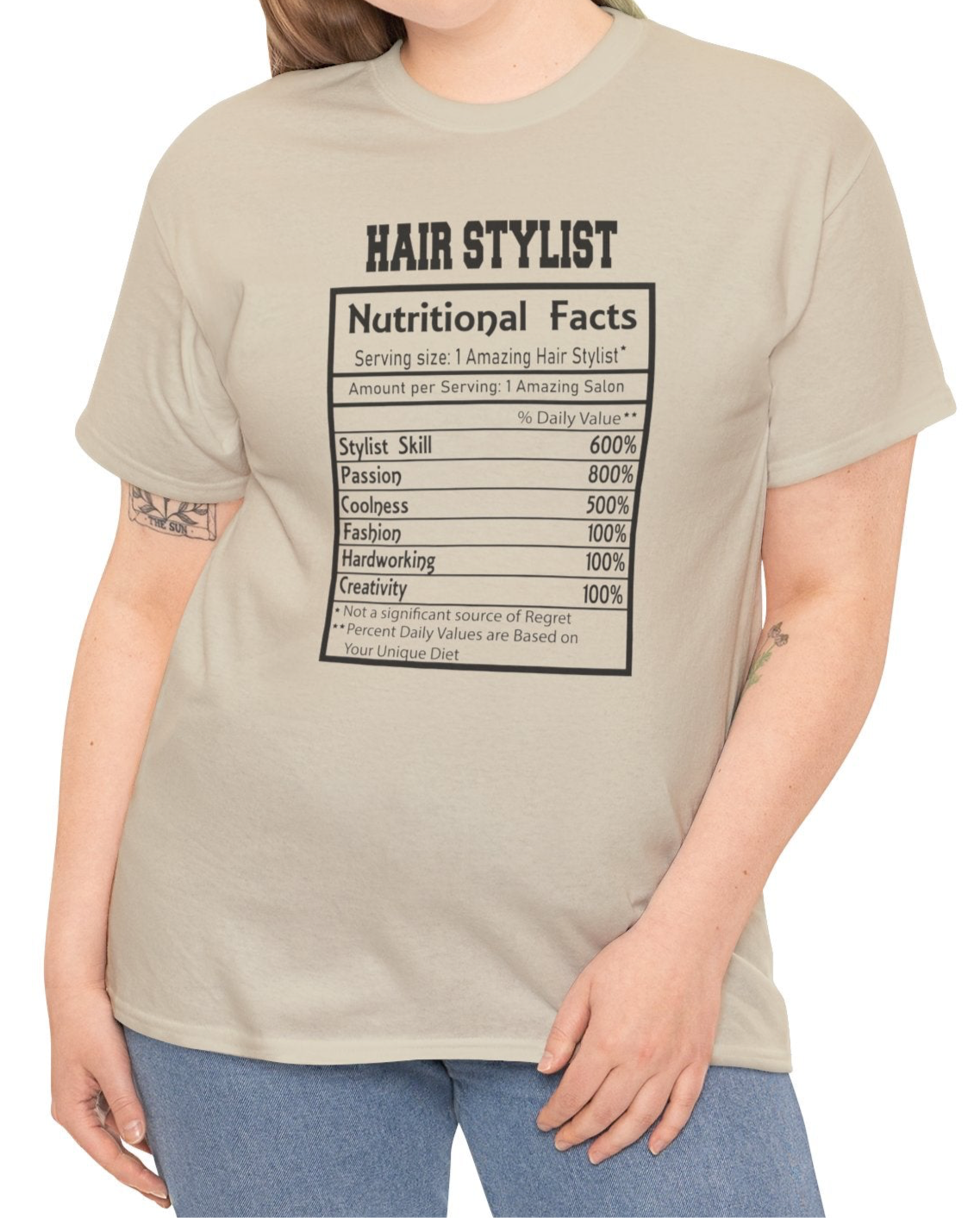 Hairstylist Nutritional Facts Tee - Kim’s Signature Beauty & Accessories (Store description)