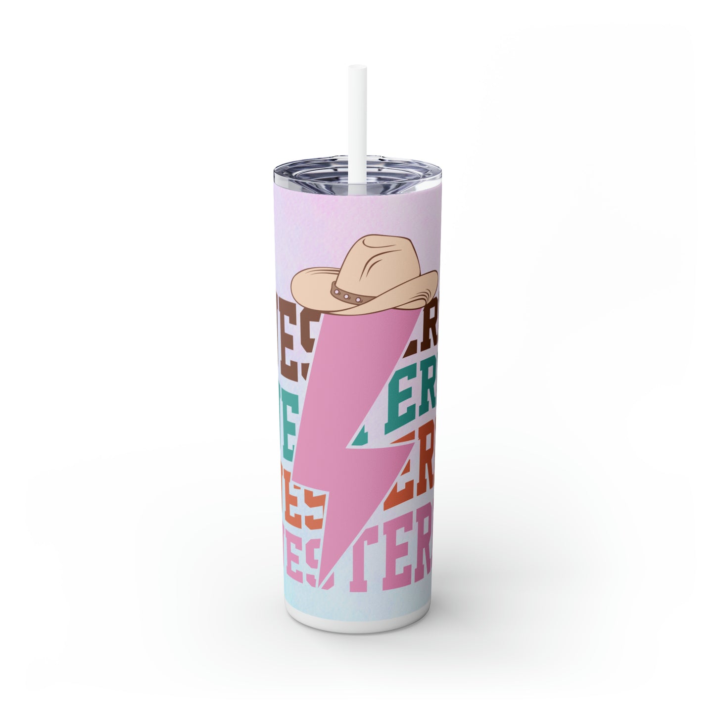 Western | Skinny Tumbler with Straw, 20oz - Kim’s Signature Beauty & Accessories (Store description)