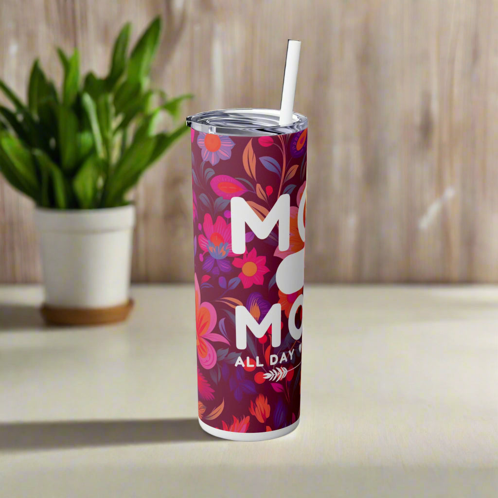 Mom Mode Skinny Tumbler – 20oz Insulated Travel Cup - Kim’s Signature Beauty & Accessories
