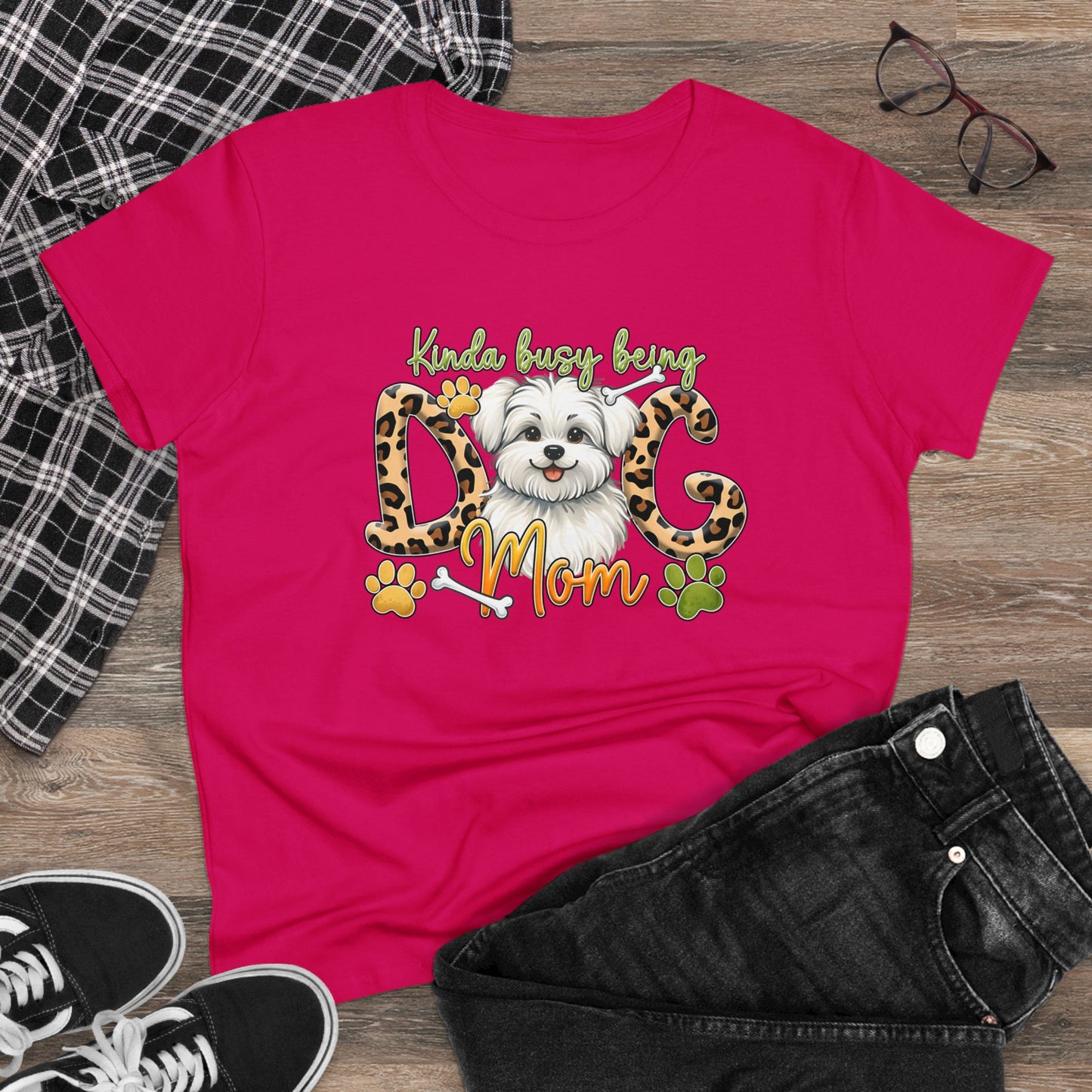 Busy Dog Mom | Cotton Tee - Kim’s Signature Beauty & Accessories (Store description)