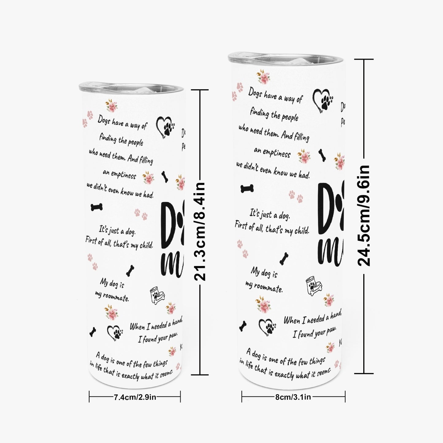 Dogs Welcome, People Tolerated Skinny Tumbler - Kim’s Signature Beauty & Accessories