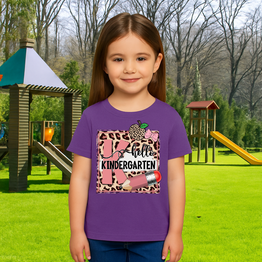 Hello Kindergarten Tee – First Day of School Shirt for Kids - Kim’s Signature Beauty & Accessories