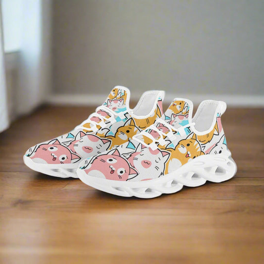 Playful Cat Sneakers – Lightweight Comfort for Cat Lovers - Kim’s Signature Beauty & Accessories